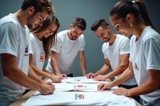 logo sur t-shirt